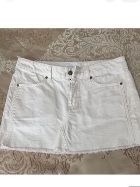 Lucky White Denim Mini Skirt